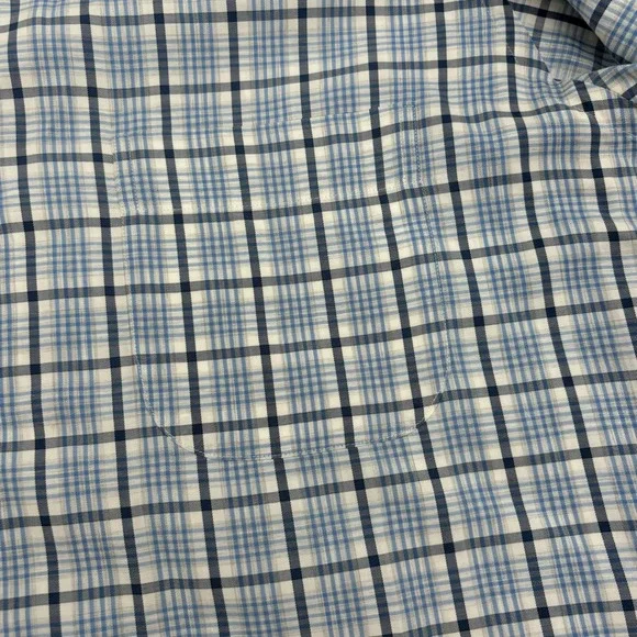 Peter Millar Men's Medium Blue Plaid Check Button Down Long Sleeve Shirt Crown - Picture 10 of 10